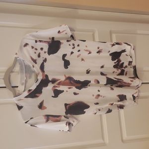 Short sleeve cowprint shirt